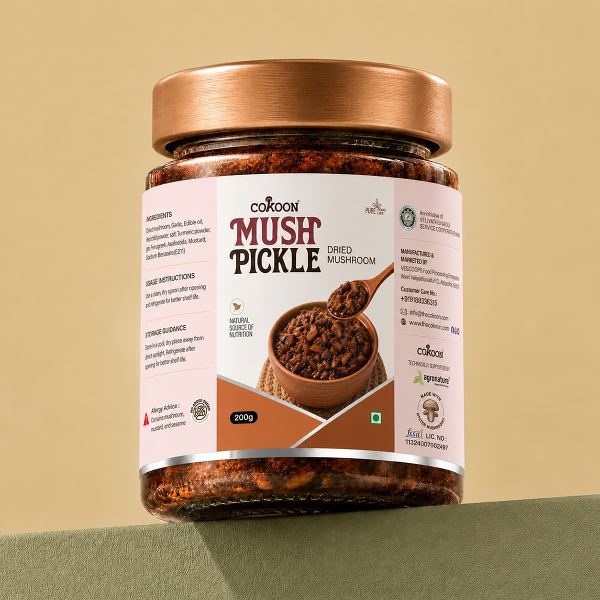 Cokoon Mush Pickle Dry Oyster Mushroom